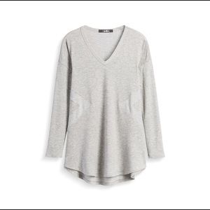 Gray v-neck sweater